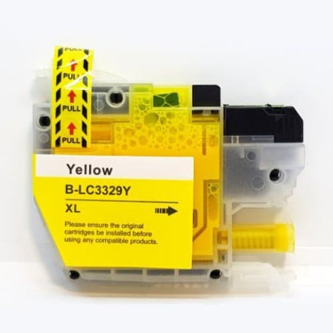 Compatible Premium Ink Cartridges LC3329XLY  High Yield Yellow Ink  - for use in Brother Printers