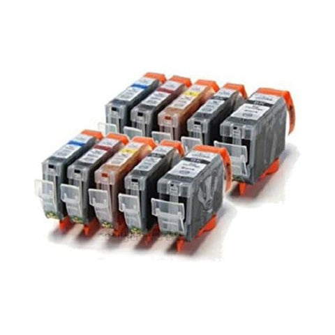 Compatible Premium Ink Cartridges CLI526  Bundle - 10 Cartridges **save!** - for use in Canon Printers