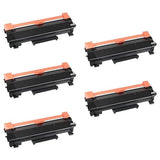 Compatible Premium 5 x TN2450 Black Toner Cartridge - for use in Brother Printers