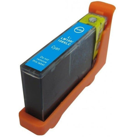 Compatible Premium Ink Cartridges 100XLC High Yield Cyan  Inkjet Cartridge - for use in Lexmark Printers
