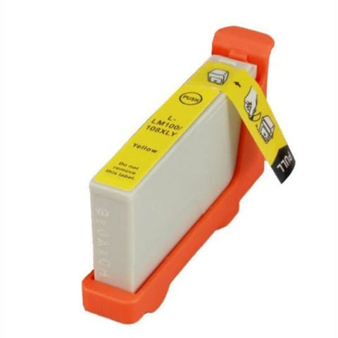 Compatible Premium Ink Cartridges 100XLY High Yield Yellow  Inkjet Cartridge - for use in Lexmark Printers