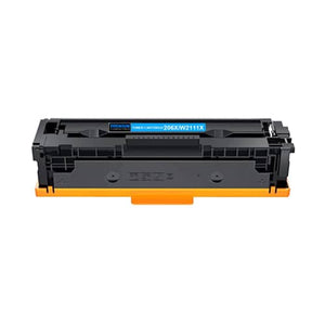 Compatible Premium 206X W2111X High Yield Cyan Toner Cartridge - 2,450 Pages - for use in HP Printers