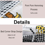 Portable Crib Middle Bed Baby Play Removable Bionic Four PCS Set Cartoon Print