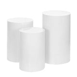 3pcs Round Plinth Cylinder Pedestal Stand Wedding Decor Cake Flower Display