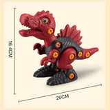 4PCS Take Apart Dinosaur Drill Kids Learning Construction Building Toys Gift