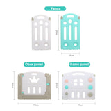 14 Panels Foldable Baby Playpen With Playmat Safety Gate Fence Child Play Pen Room Kids