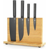 Double Sided Magnetic Knife Block Bamboo Stylish Modern Magnetic Knife Holder