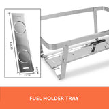 9L Chafing Dish Set Buffet Pan Bain Marie Bow Stainless Steel Food Warmer (3x3L)