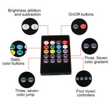 4X 12V 12LED RGB Car Interior LED Strip Lights Wireless APP Remote Control Music - Darrahopens