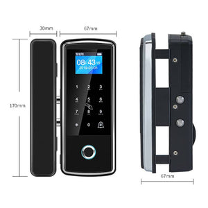 Smart Door Lock For Glass Door Fingerprint Lock Password APP Card for Frameless