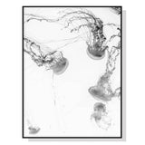 80cmx120cm Jellyfish Black Frame Canvas Wall Art