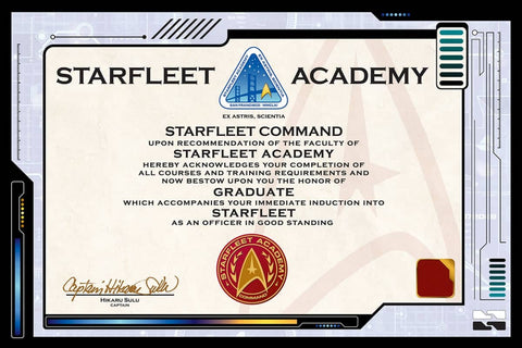 Star Trek Certificate