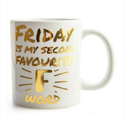 Friday Gold Foil Rude Mug