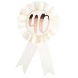 40th Birthday Rose Gold White