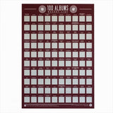 Gift Republic � Bucket List Scratch Poster � 100 Albums