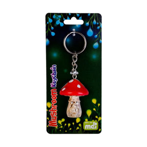 Smiling Red Magic Mushroom Keychain