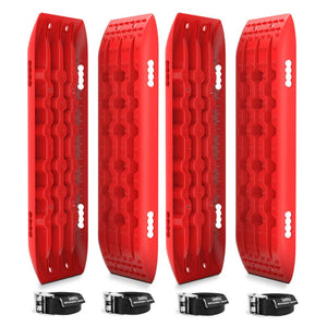 X-BULL Recovery Tracks Gen 2.0 10T Sand Mud Snow 2 Pairs Offroad 4WD 4x4 2PC 91CM Red