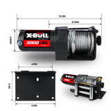 X-BULL Electric Winch 3000lbs Steel Wire Cable 12V Boat ATV UTV Winch Trailer 2 Units