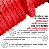 X-BULL 12V Electric Winch 14500LBS synthetic rope with 4PCS Recovery Tracks Gen3.0 Black
