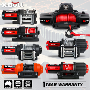 X-BULL Electric Winch 12V 14500LBS Synthetic Rope Wireless remote 4WD 4X4 Car Trailer