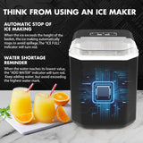 Ice Maker Machine 2.2L Portable Ice Cube Tray Bar Countertop Party Commercial