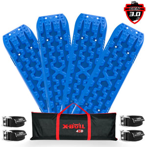X-BULL Recovery Tracks Gen 3.0 Sand Track Mud Snow 10T 2 Pairs 4PC 4WD 4X4 Blue