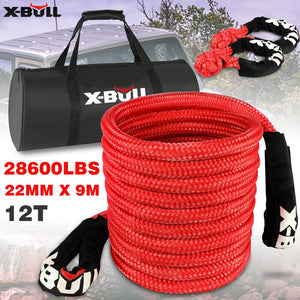 Darrahopens.com.au-X-BULL Kinetic Rope 22mm x 9m Snatch Strap Recovery Kit Dyneema Tow Winch