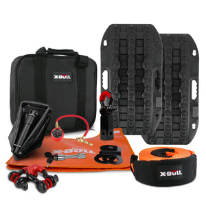 X-BULL Winch Recovery Kit with Mini Recovery TracksBoards Snatch Strap Off Road 4WD