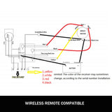 X-BULL Winch Solenoid Relay Wiring Controller 500A 12V and 150ft Wireless Remote