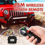 X-BULL Winch Solenoid Relay Wiring Controller 500A 12V and 150ft Wireless Remote 4T Block Pulley