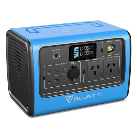 BLUETTI EB70 Portable Power Station 800W 716Wh LiFePo4 Battery with AU plug for Camping Outdoor Home Off-grid Blue