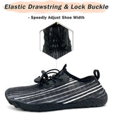 Water Shoes for Men and Women Soft Breathable Slip-on Aqua Shoes Aqua Socks for Swim Beach Pool Surf Yoga (Black Size US 9)