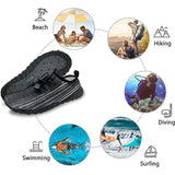 Water Shoes for Men and Women Soft Breathable Slip-on Aqua Shoes Aqua Socks for Swim Beach Pool Surf Yoga (Black Size US 9.5)