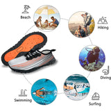 Water Shoes for Men and Women Soft Breathable Slip-on Aqua Shoes Aqua Socks for Swim Beach Pool Surf Yoga (Grey Size US 9)
