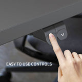 FORTIA Sit Stand Standing Desk, 140x60cm, 72-118cm Height Adjustable, 70kg Load, Black/Black Frame