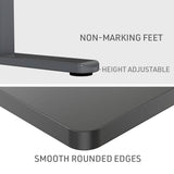 FORTIA Sit Stand Standing Desk, 140x60cm, 72-118cm Height Adjustable, 70kg Load, Black/Black Frame