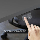 FORTIA Sit Stand Standing Desk, 140x60cm, 72-118cm Height Adjustable, 70kg Load, Black/Black Frame