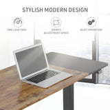 FORTIA Sit Stand Standing Desk, 140x60cm, 72-118cm Height Adjustable, 70kg Load, 2 Tone Oak style/Black Frame