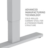 FORTIA Sit Stand Standing Desk, 120x60cm, 72-118cm Height Adjustable, 70kg Load, Oak style/Silver Frame