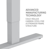 FORTIA Sit Stand Standing Desk, 140x60cm, 72-118cm Height Adjustable, 70kg Load, White Oak style/Silver Frame