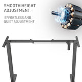 FORTIA Sit Stand Standing Desk, 120x60cm, 72-118cm Height Adjustable, 70kg Load, White/Black Frame