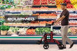 EQUIPMED Rollator Transit Wheelchair Walking Frame Walker Seniors Elderly Aid