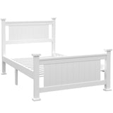 KINGSTON SLUMBER King Single Wooden Timber Bed Frame, White