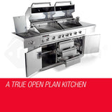 EuroGrille 9 Burner Outdoor BBQ Grill Barbeque Gas Stainless Steel Kitchen Commercial