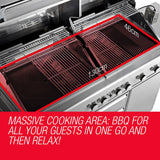 EuroGrille 9 Burner Outdoor BBQ Grill Barbeque Gas Stainless Steel Kitchen Commercial