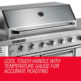 EuroGrille 8 Burner Outdoor BBQ Grill Barbeque Gas Stainless Steel Kitchen Commercial