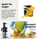 EUROCHEF Cold Press Slow Juicer Machine Fruit Electric Juice Maker Vegetable Extractor Squeezer