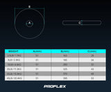 Proflex Pair of 2.5lb Rubber-Coated Olympic Weight Plates for Gym Home Fitness Bodybuilding Weights Training