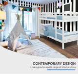 Kingston Slumber Bunk Bed Frame Single Wooden Kids Timber PIne Wood Loft Children Bedroom Furniture