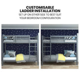 Kingston Slumber Bunk Bed Frame Single Wooden Kids Timber PIne Wood Loft Children Bedroom Furniture